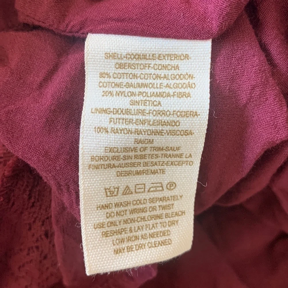 Free People Daisy Waist Merlot Dress Size 4